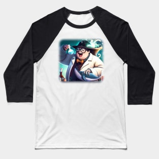 Mad scientist experimenting on a whale Baseball T-Shirt